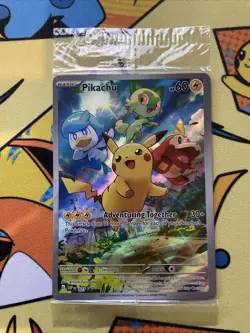 Pokemon Pikachu SVP 027 Holo Rare Black Star Promo Card Sealed - Image 1
