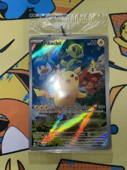 Pokemon Pikachu SVP 027 Holo Rare Black Star Promo Card Sealed - Image 2