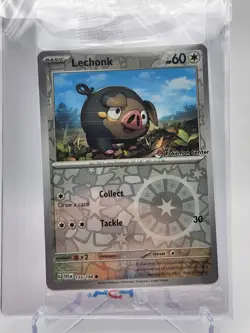 Lechonk POKEMON CENTER Stamp 155/198 Reverse Holo Sealed Promo Scarlet Violet - Image 1