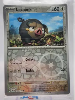 Lechonk POKEMON CENTER Stamp 155/198 Reverse Holo Sealed Promo Scarlet Violet - Image 2