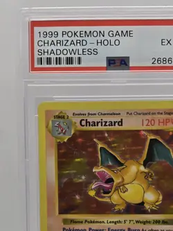 1999 Charizard Holo Shadowless Pokemon Game PSA 6 Ex-MT #4 - Image 2