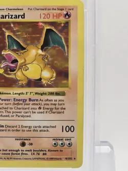 1999 Charizard Holo Shadowless Pokemon Game PSA 6 Ex-MT #4 - Image 4