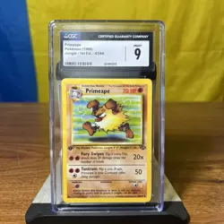 Pokemon Primeape Jungle 1st Edition Card 43/64 - CGC Graded 9 Mint - Image 1