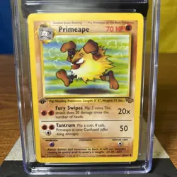 Pokemon Primeape Jungle 1st Edition Card 43/64 - CGC Graded 9 Mint - Image 3