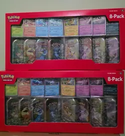 2x TCG Pokemon Scarlet & Violet-Prismatic Evolutions 8-Pack Mini Tin Set. - Image 1