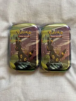 Pokemon Scarlet & Violet TCG Prismatic Evolution Mini Tin UMBREON x2 - SEALED ✅ - Image 1