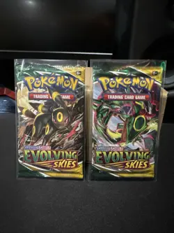 2x Pokemon TCG Evolving Skies Booster Packs Factory Sealed English - Image 1