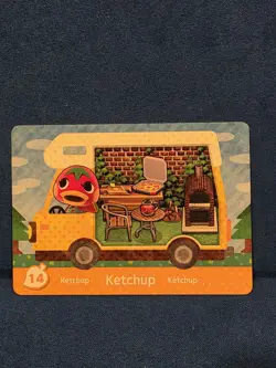 Ketchup #14 Animal Crossing Welcome Amiibo New Leaf RV Card NA Version AUTHENTIC - Image 1