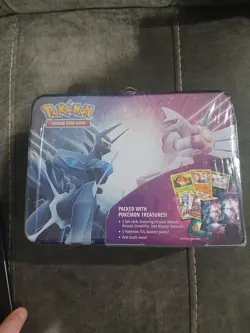 NEW-Pokemon TCG Sword & Shield PALKIA & DIALGA Fall 2022 Collector Chest Tin - Image 1
