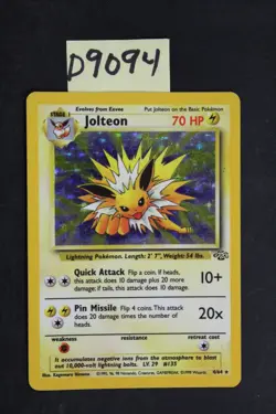 1999 POKEMON TCG JOLTEON JUNGLE HOLO FOIL 1ST EDITION 4/64 (LP/MP) - Image 1