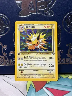 1999 POKEMON TCG JOLTEON JUNGLE HOLO FOIL 1ST EDITION 4/64 HP - Image 1