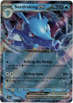 Pokemon Seedraking ex Double Rare Nebel der Sagen SFA 012/064 Near Mint Deutsch - Image 1