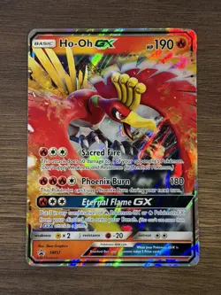 Pokemon TCG Ho-Oh GX SM57 Black Star Promo Holo Full Art Sun & Moon Promo - Image 1