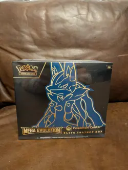 Pokemon TCG Mega Evolutions Lucario Pokemon Center ETB Elite Trainer Box Sealed - Image 1