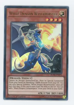 Yugioh White Dragon Wyverburster BLHR-EN076 Ultra Rare 1st Edition NM - Image 1