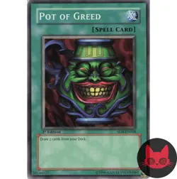 Yugioh Pot of Greed SD4-EN018 Common 1st Edition MP - Image 1