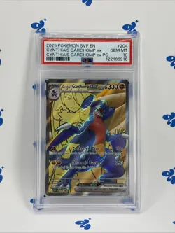 2025 POKEMON SVP EN-SV PREMIUM COLLECTION PROMO CYNTHIA'S GARCHOMP EX 204 PSA 10 - Image 1