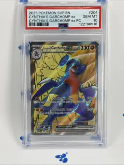 2025 POKEMON SVP EN-SV PREMIUM COLLECTION PROMO CYNTHIA'S GARCHOMP EX 204 PSA 10 - Image 2