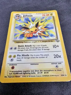 Pokemon TCG Jolteon Jungle 4/64 Holo Rare Vintage Heavy Play HP - Image 3