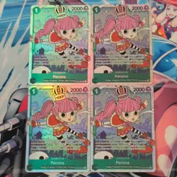 4 x Perona SR OP12-034 Legacy of the Master One Piece English Foil Mint Playset - Image 1
