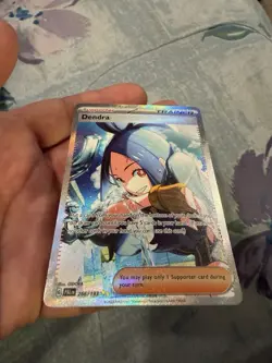 Pokemon Paldea Evolved Dendra 266/193 SIR Full Art Trainer - Image 4