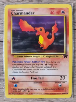 Charmander 50/82 Team Rocket Set Unlimited - Common Pokemon Card WOTC 2000 LP/NM - Image 1