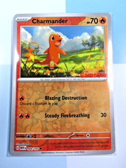 Pokemon CHARMANDER 004/165 *SEALED* GameStop Promo Card Scarlet & Violet 2023 - Image 1