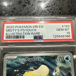 Pokemon TCG Misty's Psyduck Scarlet & Violet 193/182 Destined Rivals PSA 10 - Image 4