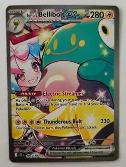 Iono's Bellibolt EX 183/159 Journey Together Sir NM Pokemon TCG Card - Image 1