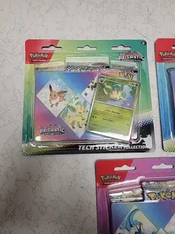 3 x Prismatic Evolutions Pokemon TCG Tech Sticker Collection - Full Set - Image 2