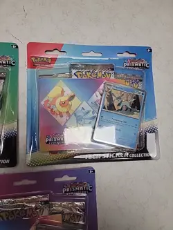 3 x Prismatic Evolutions Pokemon TCG Tech Sticker Collection - Full Set - Image 3