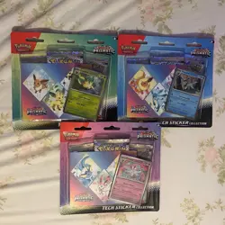 3 x Pokemon TCG Prismatic Evolutions Tech Sticker Collection - Fast Ship - Image 1