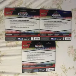 3 x Pokemon TCG Prismatic Evolutions Tech Sticker Collection - Fast Ship - Image 2