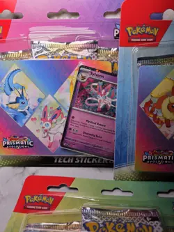 3 x Prismatic Evolutions Pokemon TCG Tech Sticker Collection - Fast Ship - Image 4