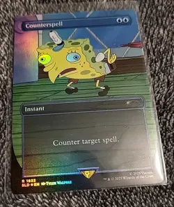 MTG Counterspell RAINBOW FOIL Secret Lair x SpongeBob 1933 - Image 1