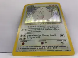 CHANSEY 3/102 Rare Holographic Base Set Pokemon Card 1999 WOTC TCG LP/MP - Image 2