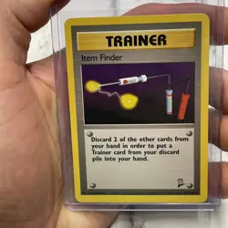 Pokemon Item Finder 103/130 Rare Non-Holo Base 2 Set Pokemon Trainer Card NM Vtg - Image 1
