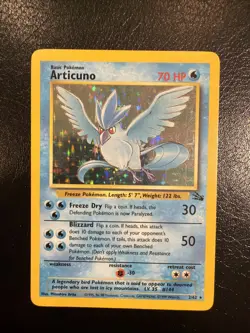 Articuno - 2/62 - Holo Rare - Unlimited Edition Pokemon Fossil MP - Image 1