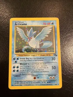 Articuno - 2/62 - Holo Rare - Unlimited Edition Pokemon Fossil MP - Image 2