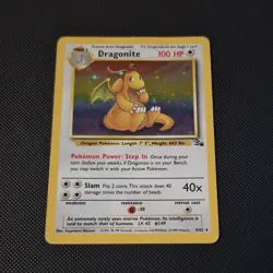 Pokemon TCG Dragonite Fossil Holo Card 4/62 Lp - Image 1