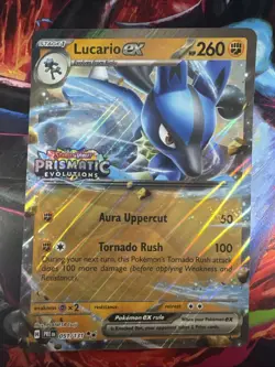Pokemon TCG Lucario EX 051/131 Prismatic Evolutions Stamped JUMBO Promo Card - Image 1