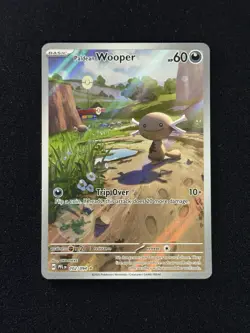 Paldean Wooper 102/094 Phantasmal Flames Illustration Rare Pokemon TCG Card NM - Image 1