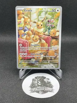Pokemon TCG Eevee 188/167 Sv06: Twilight Masquerade Holo Illustration Rare - Image 1