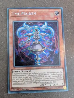 YuGiOh! Time Maiden BLLR-EN035 Secret Rare 1st Ed - Image 1