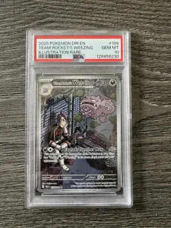 Pokemon TCG Team Rockets Weezing Destined Rivals 199/182 IR PSA 10 Gem Mint - Image 1