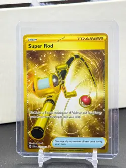Sv02: Paldea Evolved Pokemon TCG Super Rod #276 276/193 Gold Trainer Secret Rare - Image 1