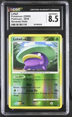 CGC 8.5 Lotad 2009 Platinum SH4 Reverse Holo Pokemon Card - Image 1