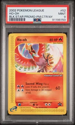 Ho-oh #52 Pokemon Center NY PSA 9 - 2002 Pokemon League WOTC Promo - Image 1