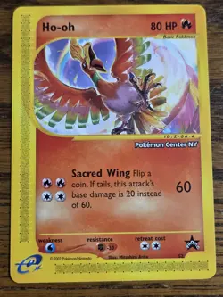 Pokemon 2002 Black Star Promo #53 HO-OH **pokemon center stamped** Not Played - Image 1