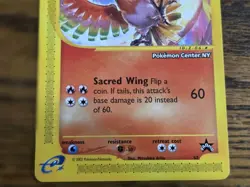 Pokemon 2002 Black Star Promo #53 HO-OH **pokemon center stamped** Not Played - Image 3